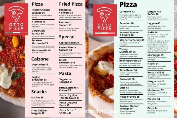 Penang otto pizza Full List